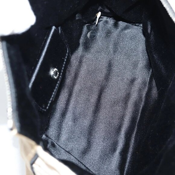 PRADA Chain Shoulder Bag Satin Beige Silver Auth 141037V - Picture 11 of 16